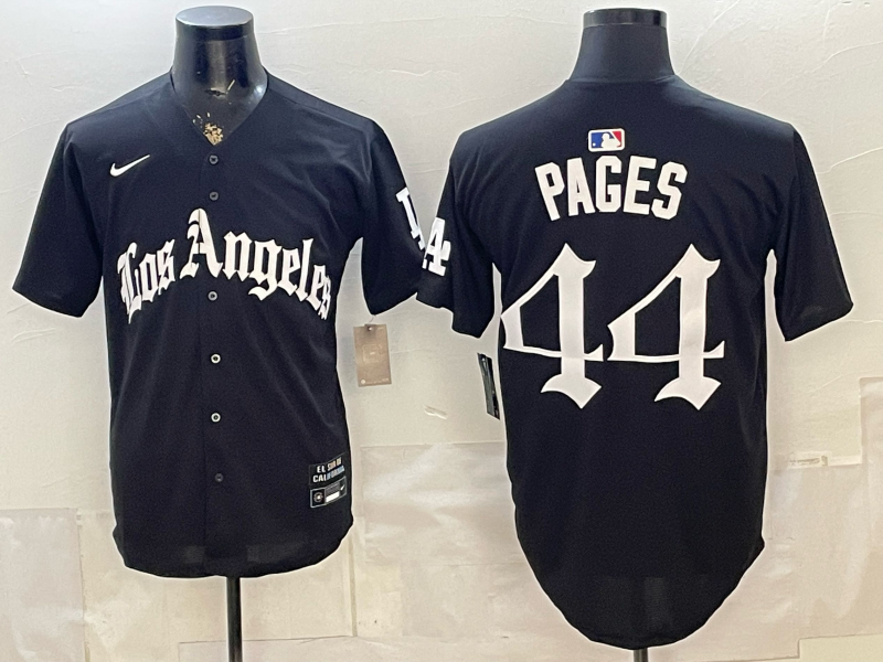 Men Los Angeles Dodgers #44 Pages black Game 2026 Nike MLB Jersey 052104